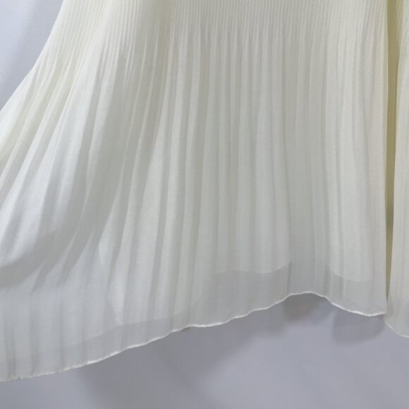 Sanctuary Accordion Pleat Cold Shoulder Tunic Blouse Ivory L - Picture 6 of 10